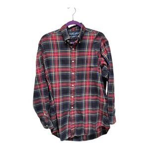 Ralph Lauren Blake Plaid Button Down Shirt Size M – 100% Cotton Flannel Cozy